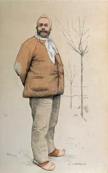 Portrait of Emile Zola (1840-1902) from the Front Cover of 